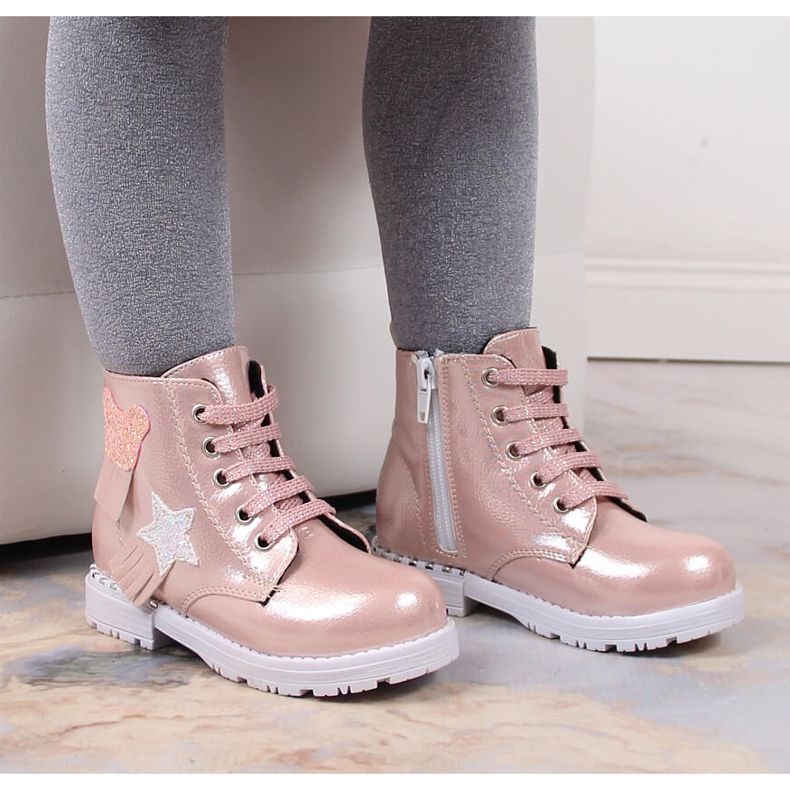 Sjajne ružičaste izolirane čizme za djevojčice Potocki ružičasta