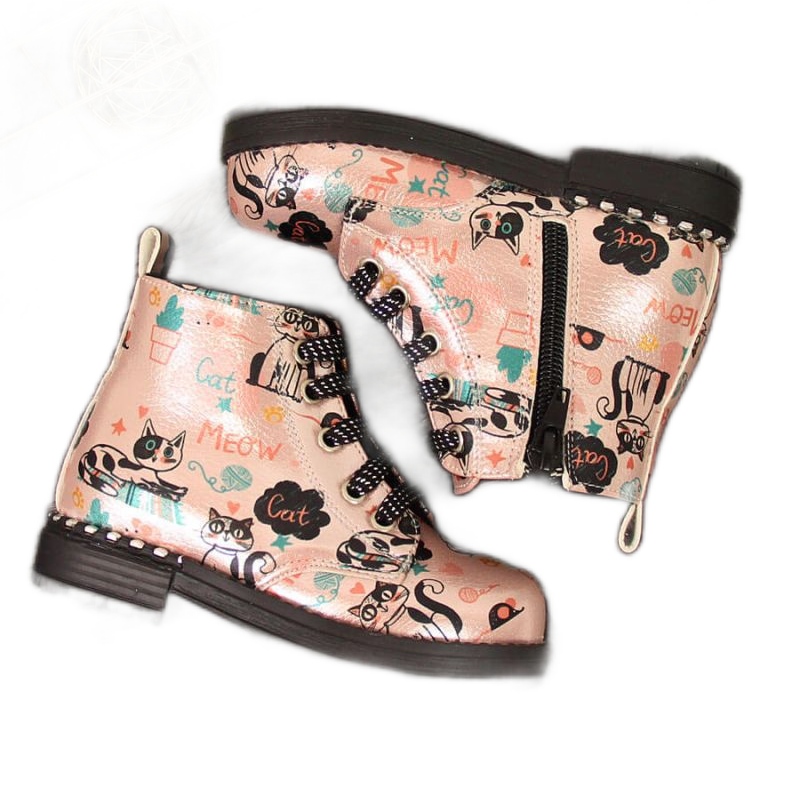 Nautilus Čizme jesenske čizme Navy Dot Jr WOL6B ružičasta