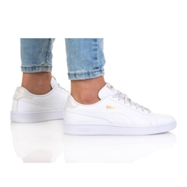 Puma Smash V2 Metallics Jr 386197 01 bijela