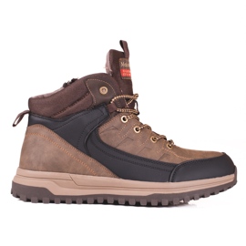 SHELOVET Muške smeđe visoke čizme smeđa