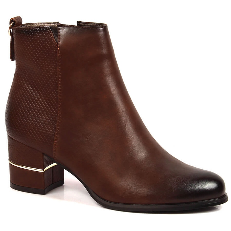 Ženske Jodhpur čizme na smeđem izoliranom stupu M. Daszyński smeđa