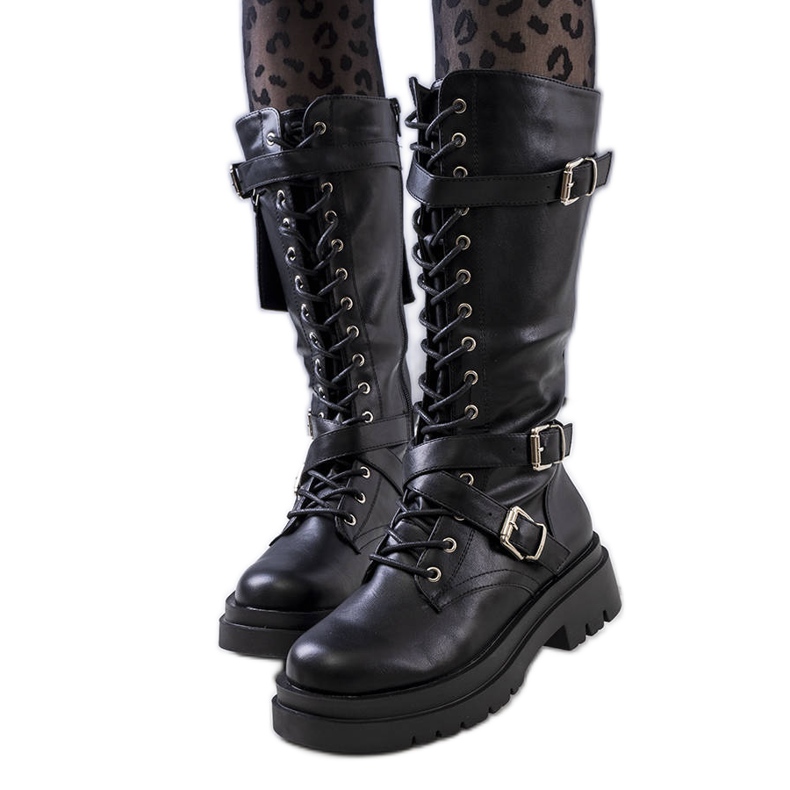 PA1 Crne čizme s vrećicom iz Himesa crno