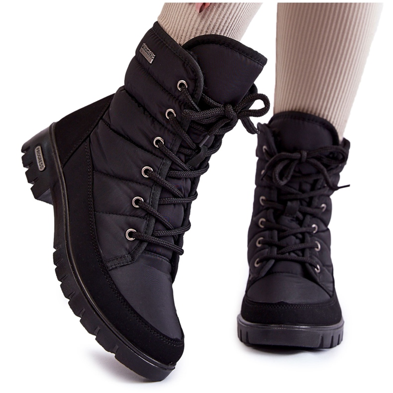 Ženske izolirane čizme za snijeg Progress PROGJ-21-14 Black crno