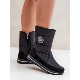 Ženske čizme za snijeg s patentnim zatvaračem Progress PROGJ-21-09 crne crna