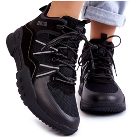 Ženske planinarske cipele Big Star od memorijske pjene KK274218 crne crna