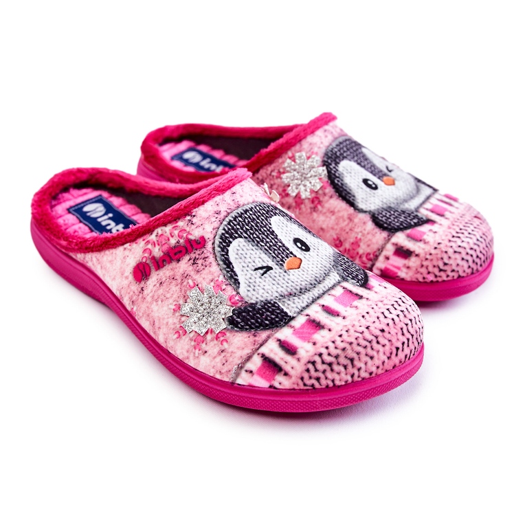 Ženske kućne papuče Penguins Inblu EC-81-023 Pink ružičasta