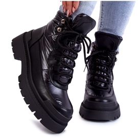 Sergio Leone Ženske čizme na platformu crne Nerine crna