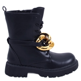 BM Čizme na vezanje Barkley Black crna