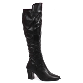 Crne Filippo ženske tople čizme na ukrasnom stupiću crna