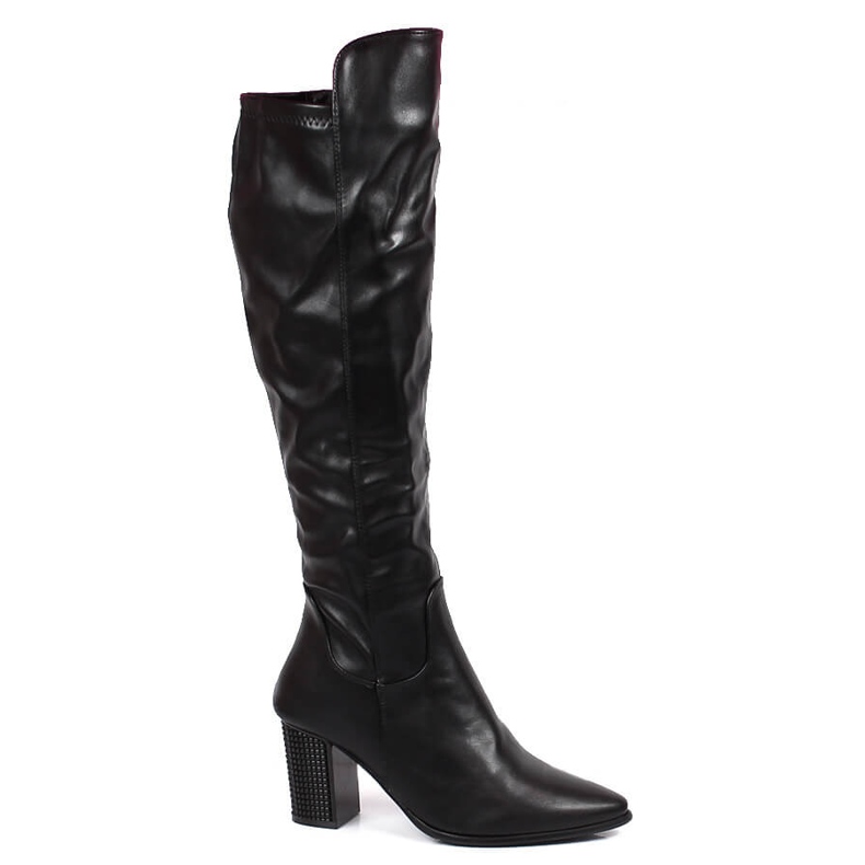 Crne Filippo ženske tople čizme na ukrasnom stupiću crno