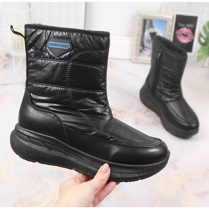 Black Filippo crne sportske ženske sportske čizme za snijeg crno