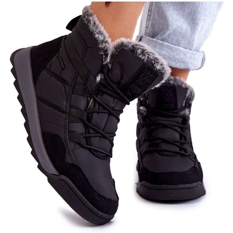 Ženske izolirane čizme za snijeg Cross Jeans KK2R4016C crne crno