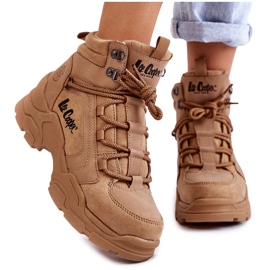 Ženske cipele za planinarenje Trappers Lee Cooper LCJ-22-31-1442 smeđe bež