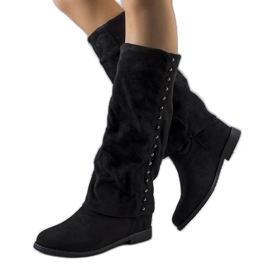 PA1 Crne čizme na klin iz Balbina crna