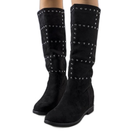 PA1 Crne čizme na wedge Mercato crna