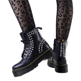 PA1 Crne čizme s Castello nitnama crno