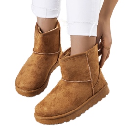 Vago smeđe izolirane čizme za snijeg smeđa