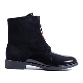 Klasične crne gležnjače s ravnom petom crna