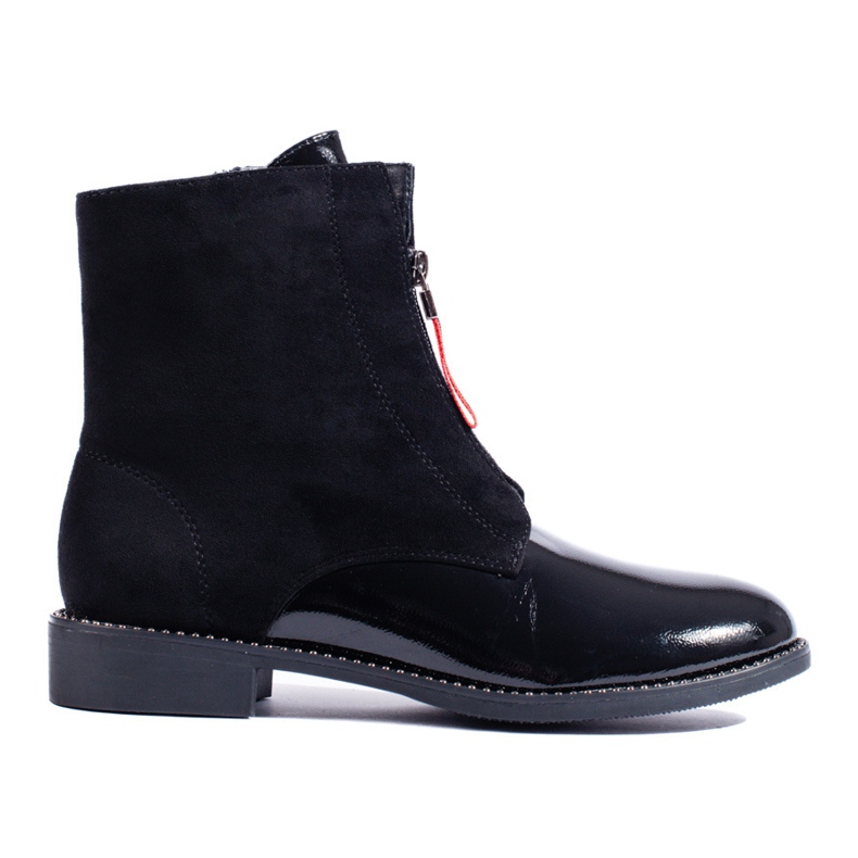 Klasične crne gležnjače s ravnom petom crno