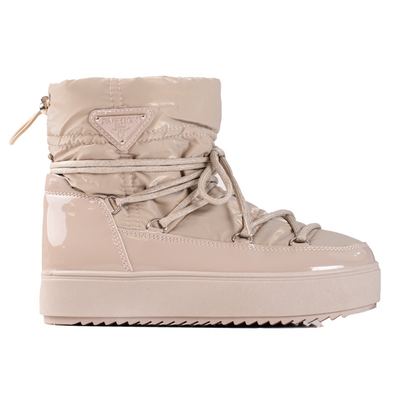 Tamno bež shelovet ženske čizme za snijeg