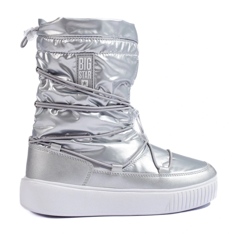 Ženske srebrne izolirane čizme za snijeg Big Star KK274195 srebro