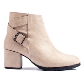 T.Sokolski Gležnjače od brušene kože na Sokolskom stupu bež