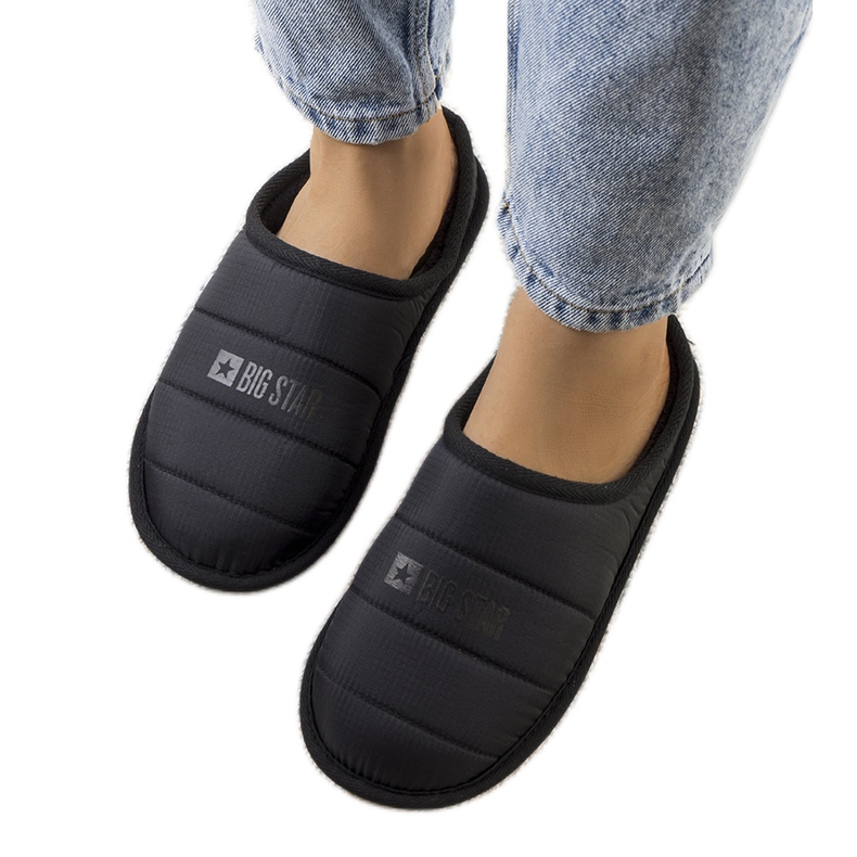 Big Star Crne ženske izolirane papuče KK274602 crno