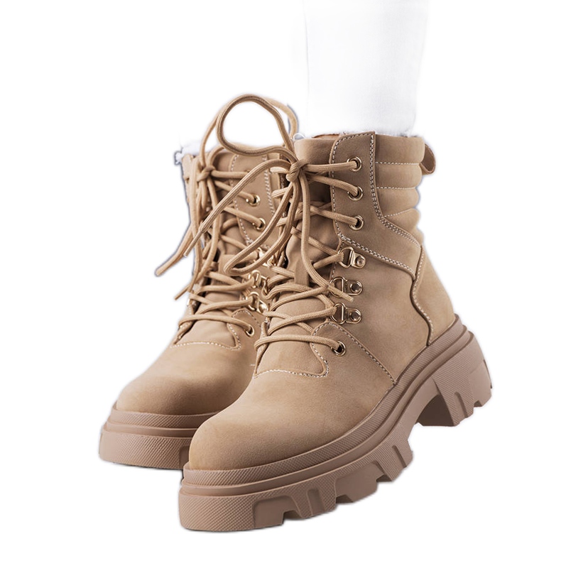 Bež čizme na debelom Lyric potplatu