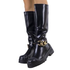 PA1 Crne izolirane Cerreto čizme crna