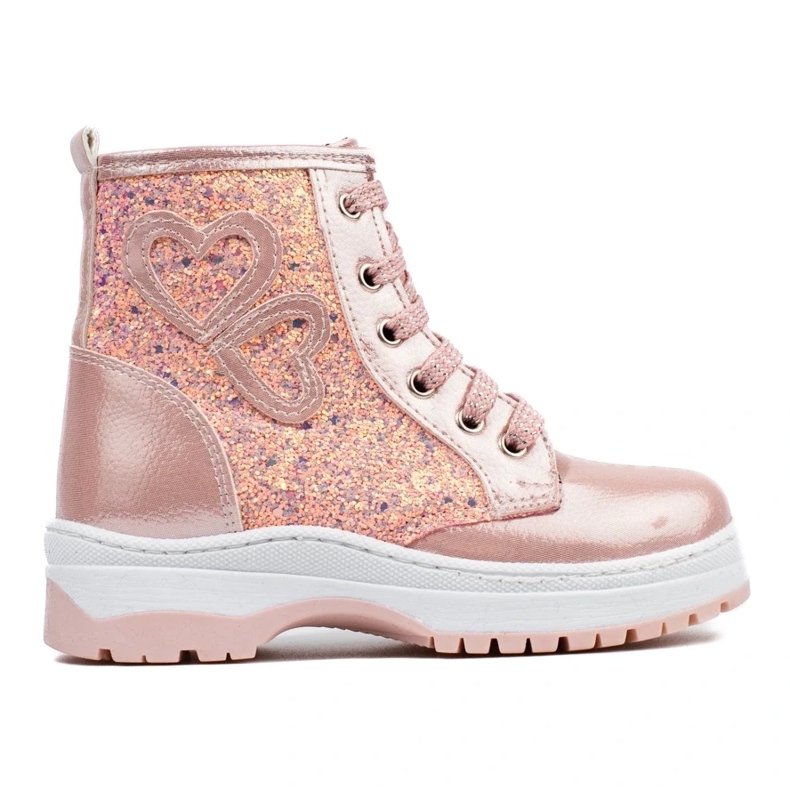 W. Potocki Čizme za djevojčice sa svjetlucavim Potocki ružičasta