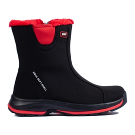 DK ženske visoke trekking čizme, izolirane krznom crna