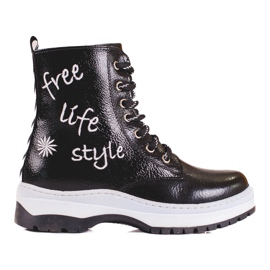 W. Potocki Crne čizme za djevojčice Potocki crna