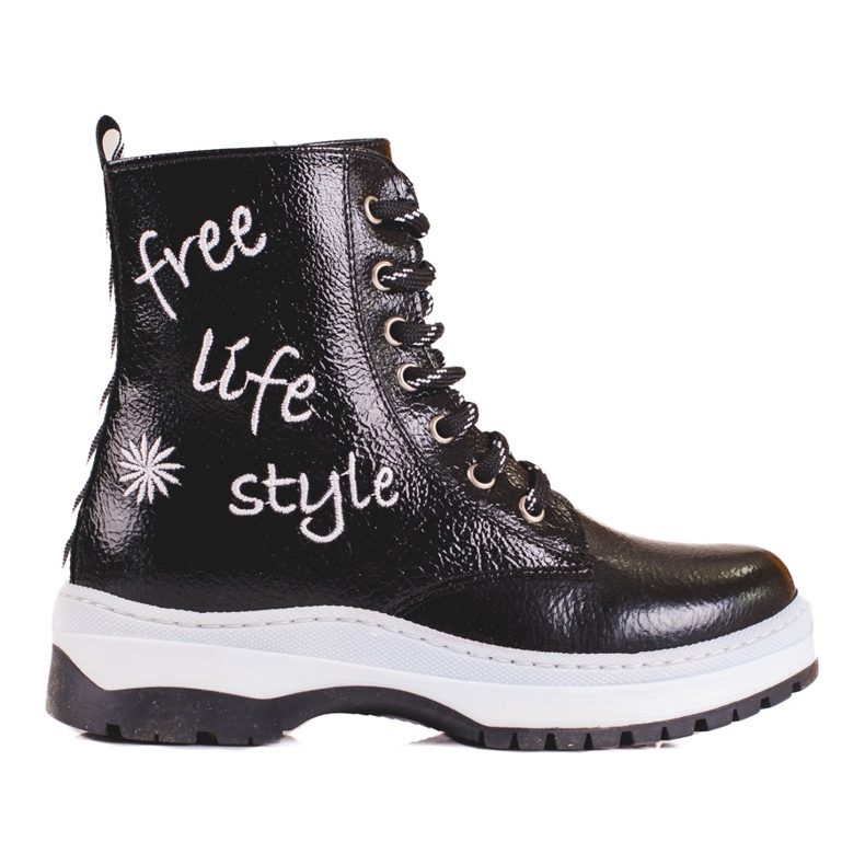 W. Potocki Crne čizme za djevojčice Potocki crno