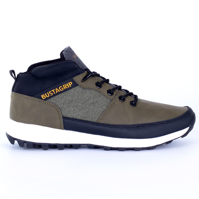 Kožne muške tenisice kaki Trax Bustagrip zelena