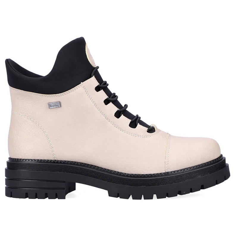 Vodootporne i udobne ženske izolacijske čizme bež boje Rieker Y3163-60