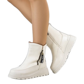 BM Bež izolirane čizme na platformi Niklas