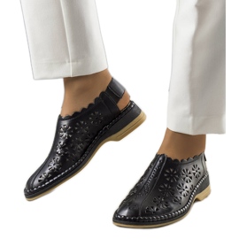 PA1 Crne ažurne Ferre papuče crna