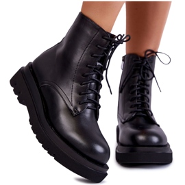 PS1 Ženske crne Leroy tople čizme s patentnim zatvaračem crna