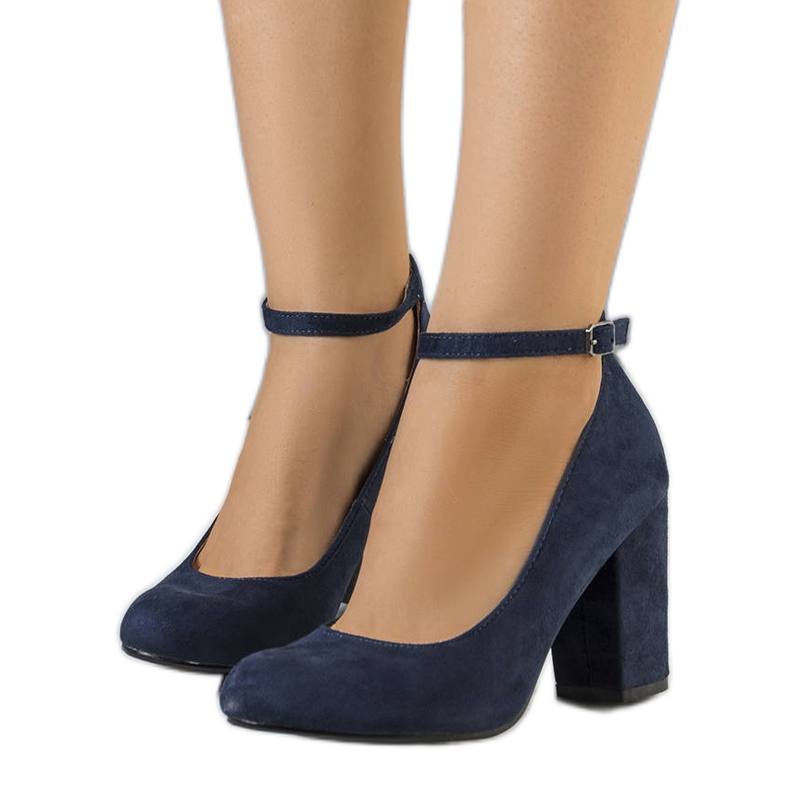 Mornarsko plave cipele s remenom iz Norrie plava