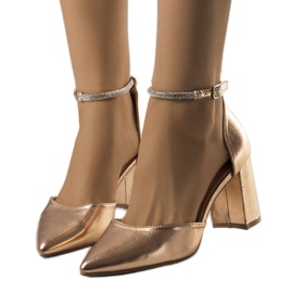 BM Leighton cipele za šampanjac s kubičnim cirkonijem zlatni