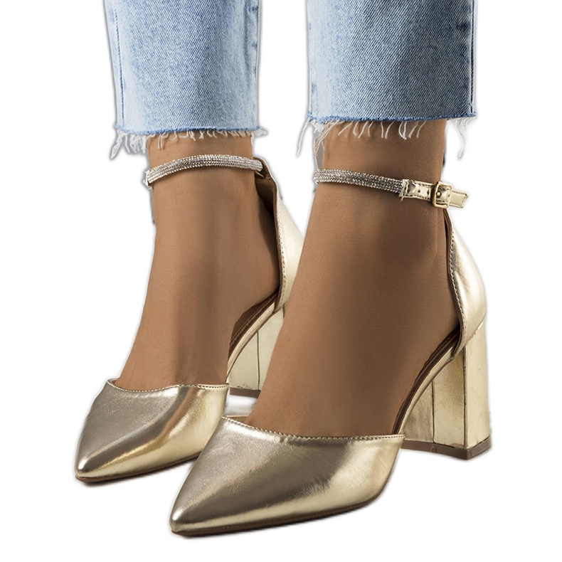 Zlatne cipele s Leighton kubičnim cirkonijem zlatna