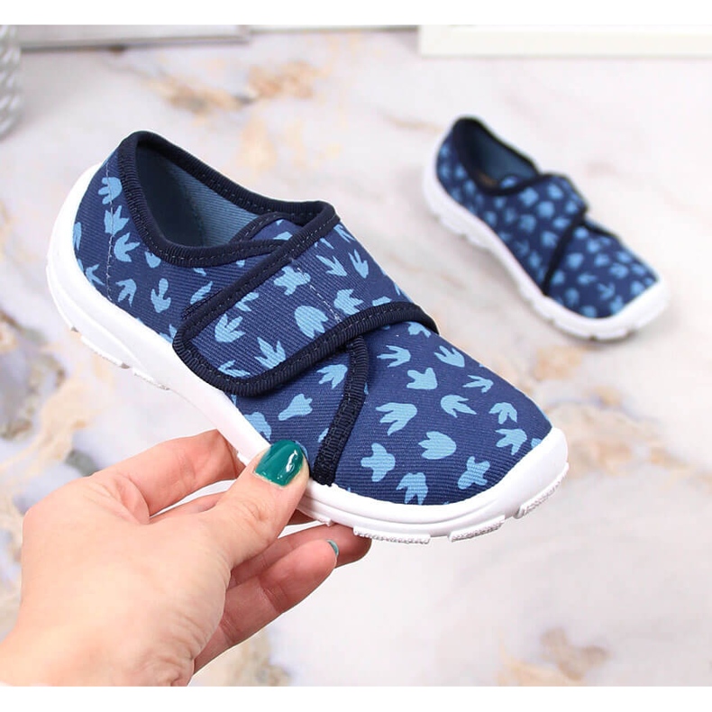 Dječja papuče za dječake na čičak tamnoplave Befado 974X476