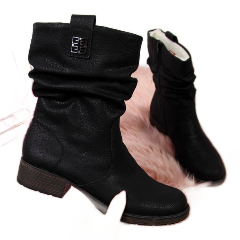 Čizme izolirane vunom Rieker RKR174 crno