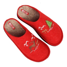 Kućne papuče od vunenog filca Big Star W INT1803B crvena