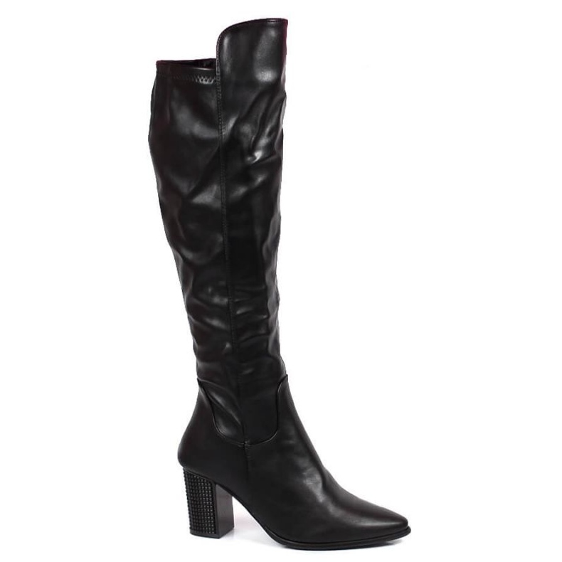 Čizme na ukrasnom stupiću, izolirane Filippo W PAW397 crno