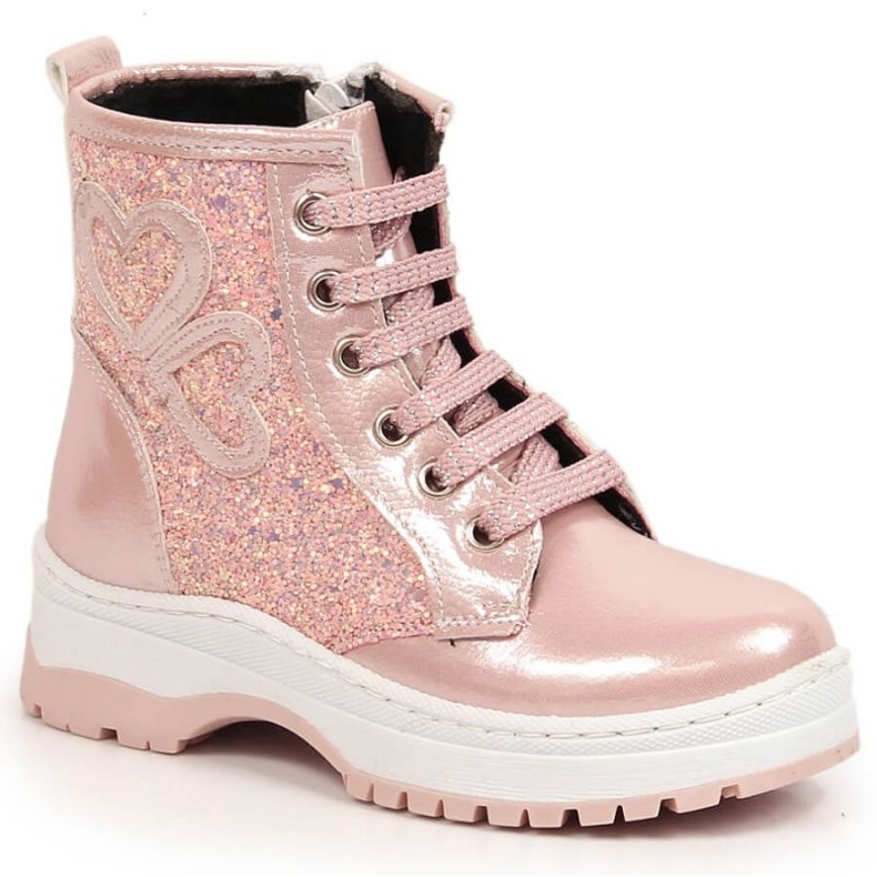 Izolirane lakirane čizme Potocki W WOL122B ružičasta