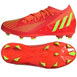 Adidas Predator Edge.3 Fg Jr GW0980 tenisice za nogomet crvena narančaste i crvene
