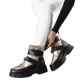 Ephraim čizme za snijeg sa zlatnim lancem crna