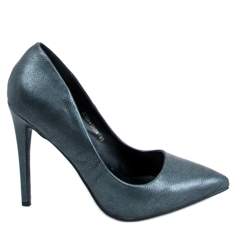 BM Leda Green ženske štikle crno zelena