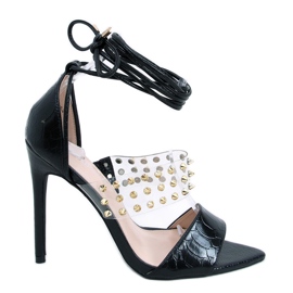 PA1 Maxine Crne sandale na vezanje crna